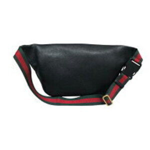 Gucci Logo Bag Leather Black Belt